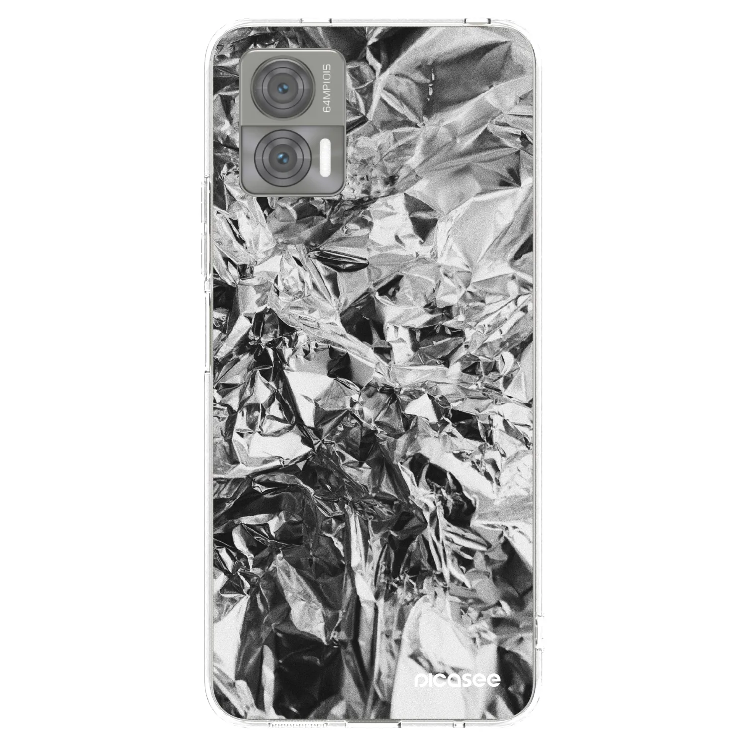 Picasee silikonski prozorni ovitek za Motorola Edge 30 Neo - Chrome