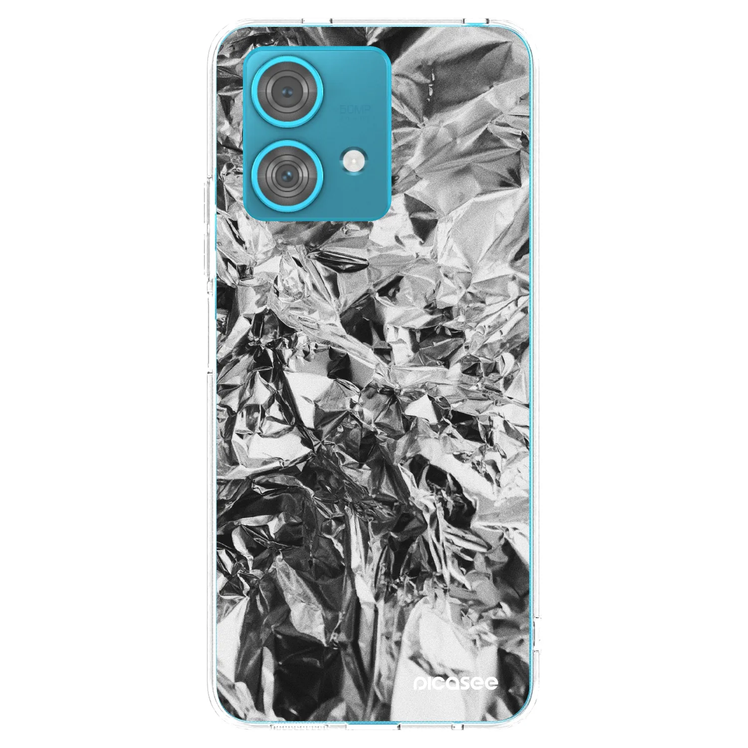 Picasee silikonski prozorni ovitek za Motorola Edge 40 Neo - Chrome