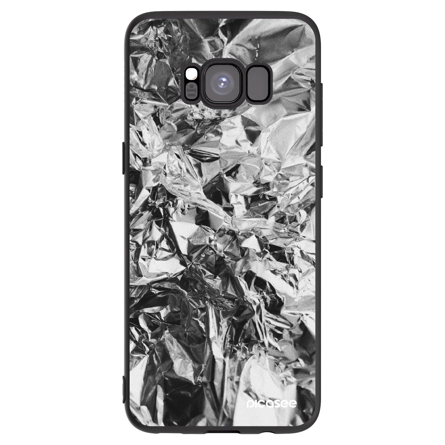 Picasee silikonski črni ovitek za Samsung Galaxy S8 G950F - Chrome
