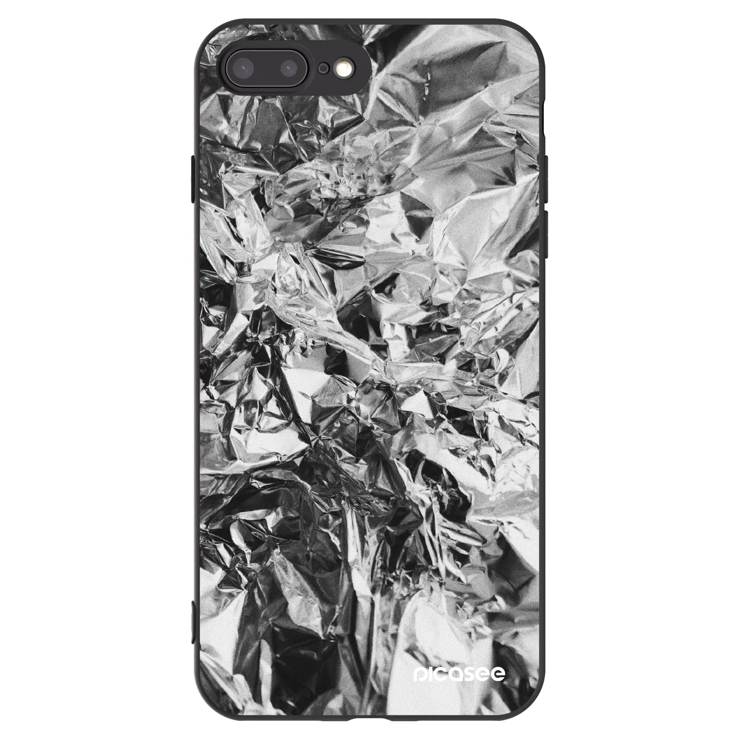 Picasee silikonski črni ovitek za Apple iPhone 7 Plus - Chrome
