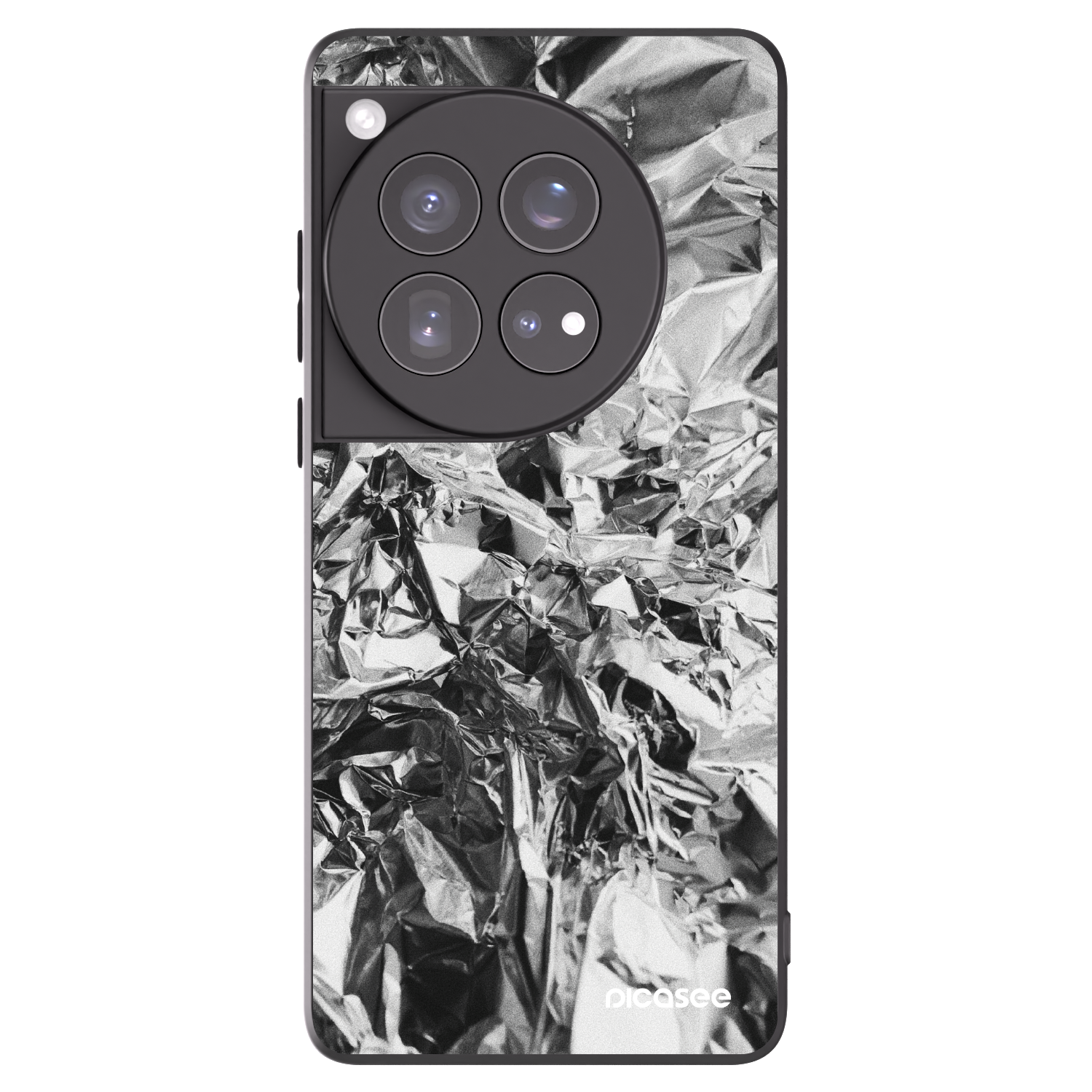 Picasee silikonski črni ovitek za OnePlus 12 5G - Chrome