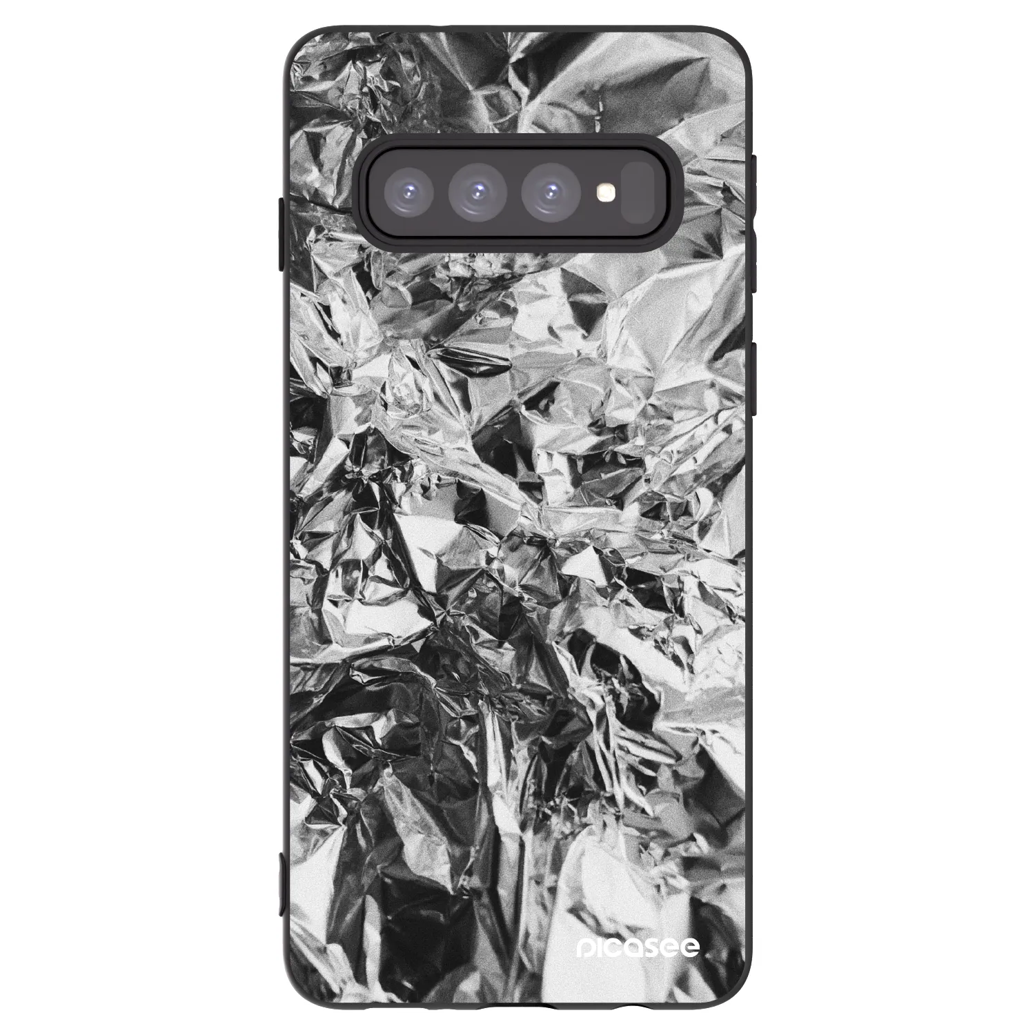 Picasee silikonski črni ovitek za Samsung Galaxy S10 G973 - Chrome