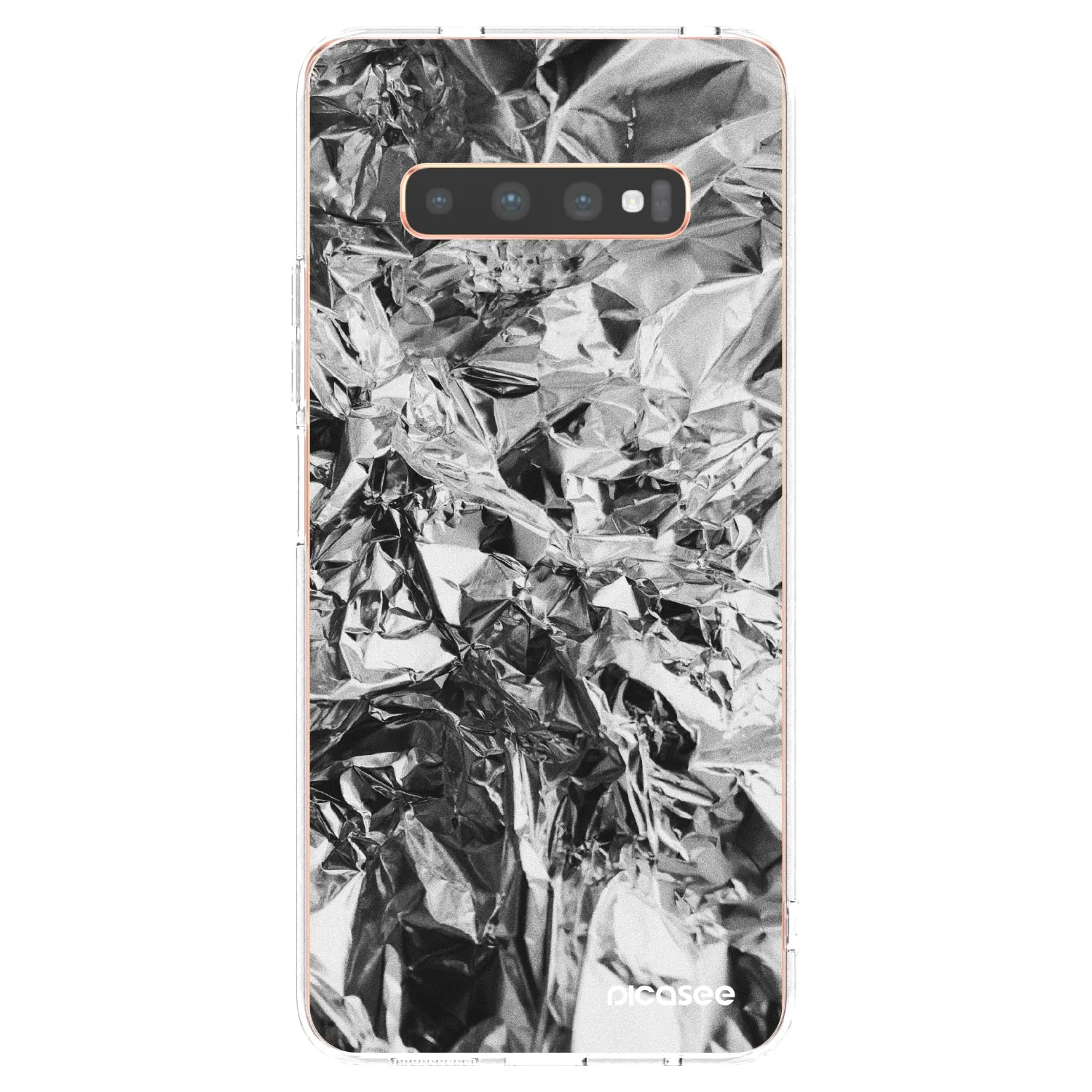 Picasee silikonski prozorni ovitek za Samsung Galaxy S10 Plus G975 - Chrome