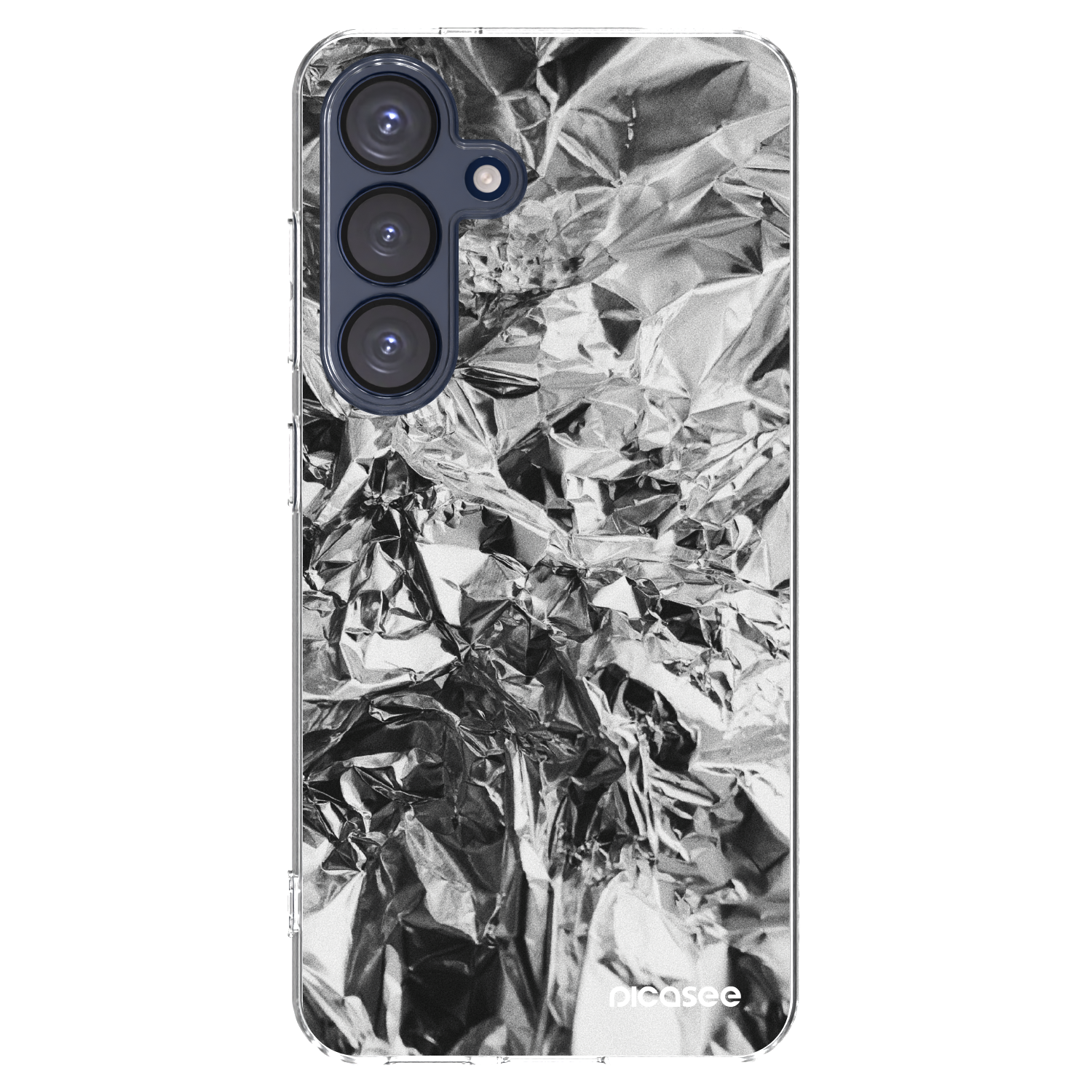 Picasee silikonski prozorni ovitek za Samsung Galaxy S25 5G - Chrome