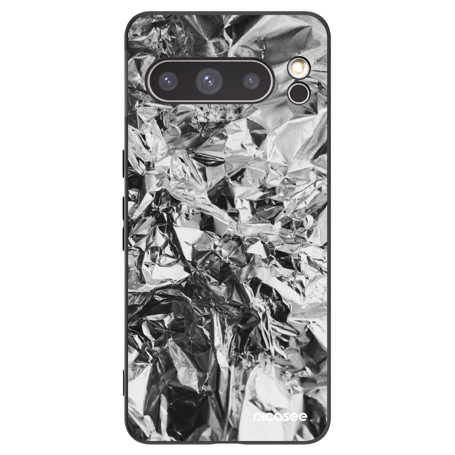 Picasee silikonski črni ovitek za Google Pixel 8 Pro - Chrome