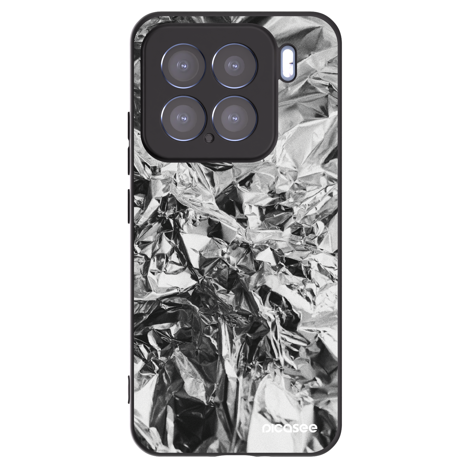 Picasee silikonski črni ovitek za Xiaomi 15 - Chrome