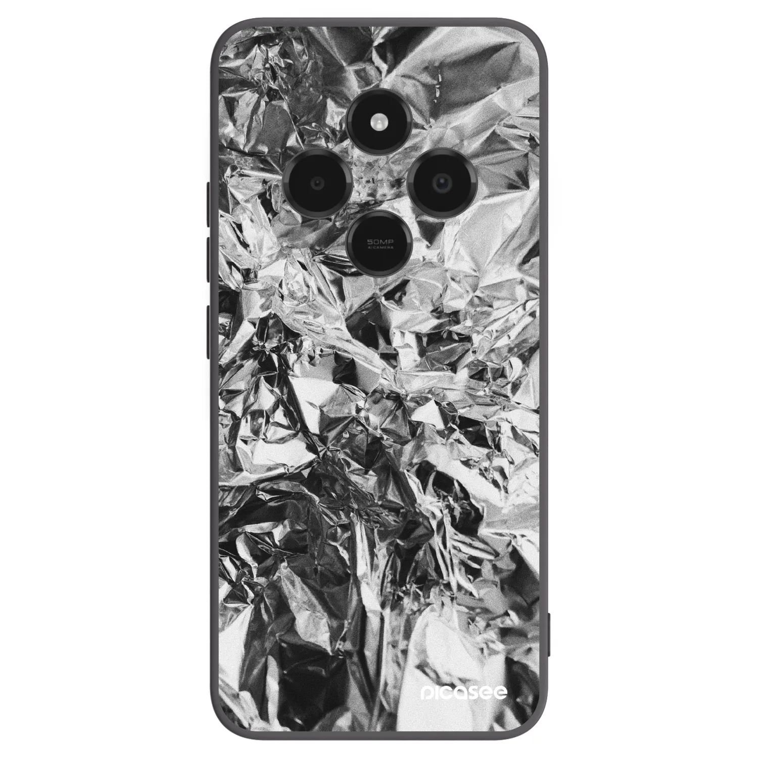 Picasee silikonski črni ovitek za Xiaomi Poco C75 - Chrome