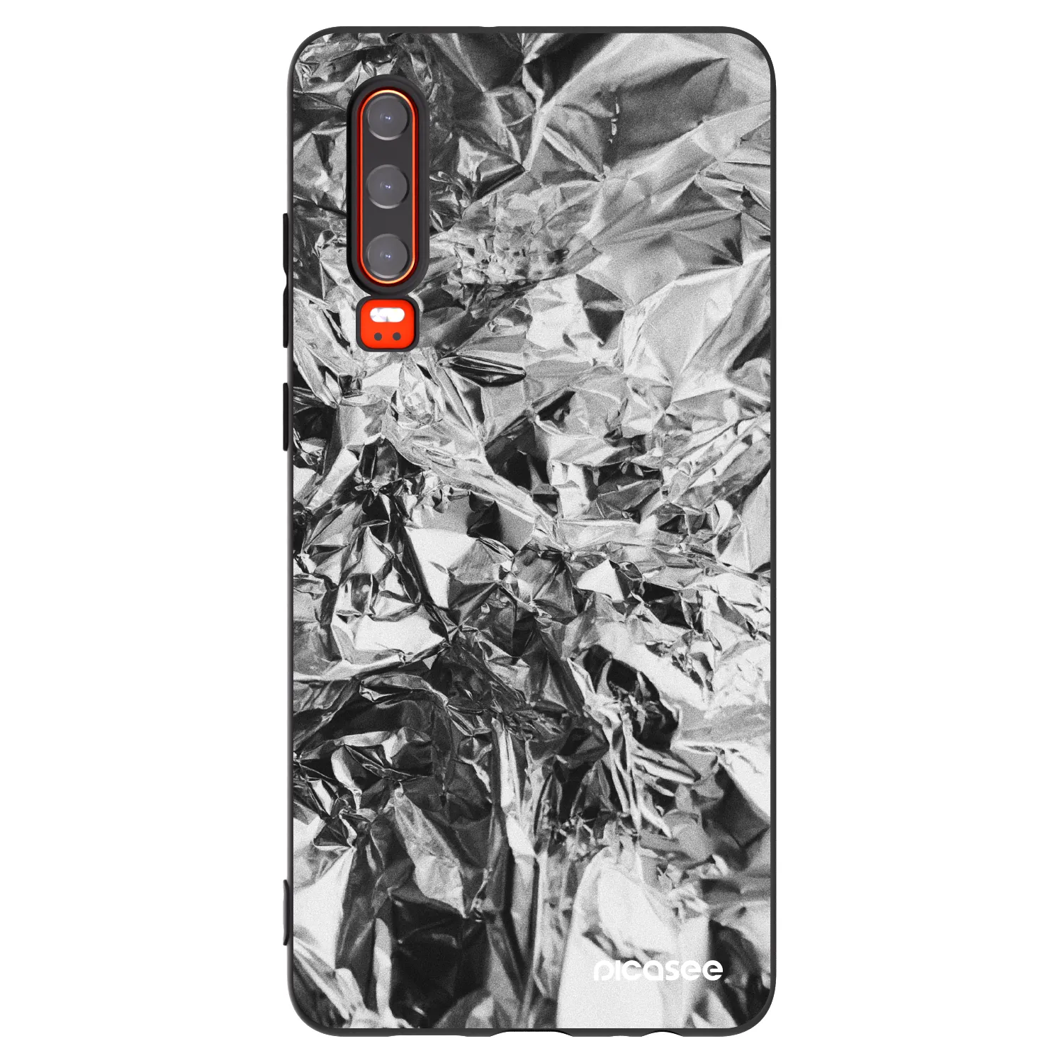 Picasee silikonski črni ovitek za Huawei P30 - Chrome