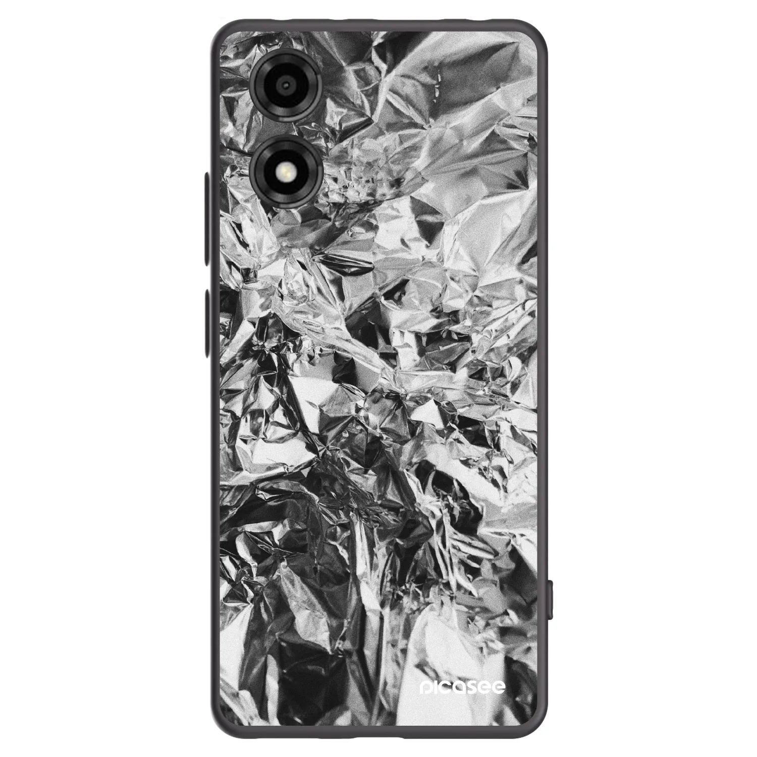 Picasee silikonski črni ovitek za Motorola Moto E14 - Chrome