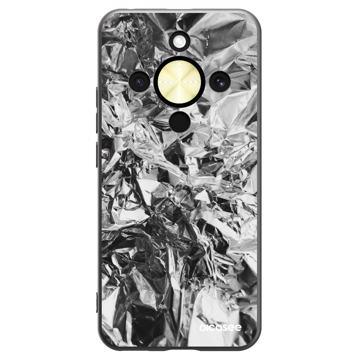 Picasee silikonski črni ovitek za Honor Magic8 Lite 5G - Chrome