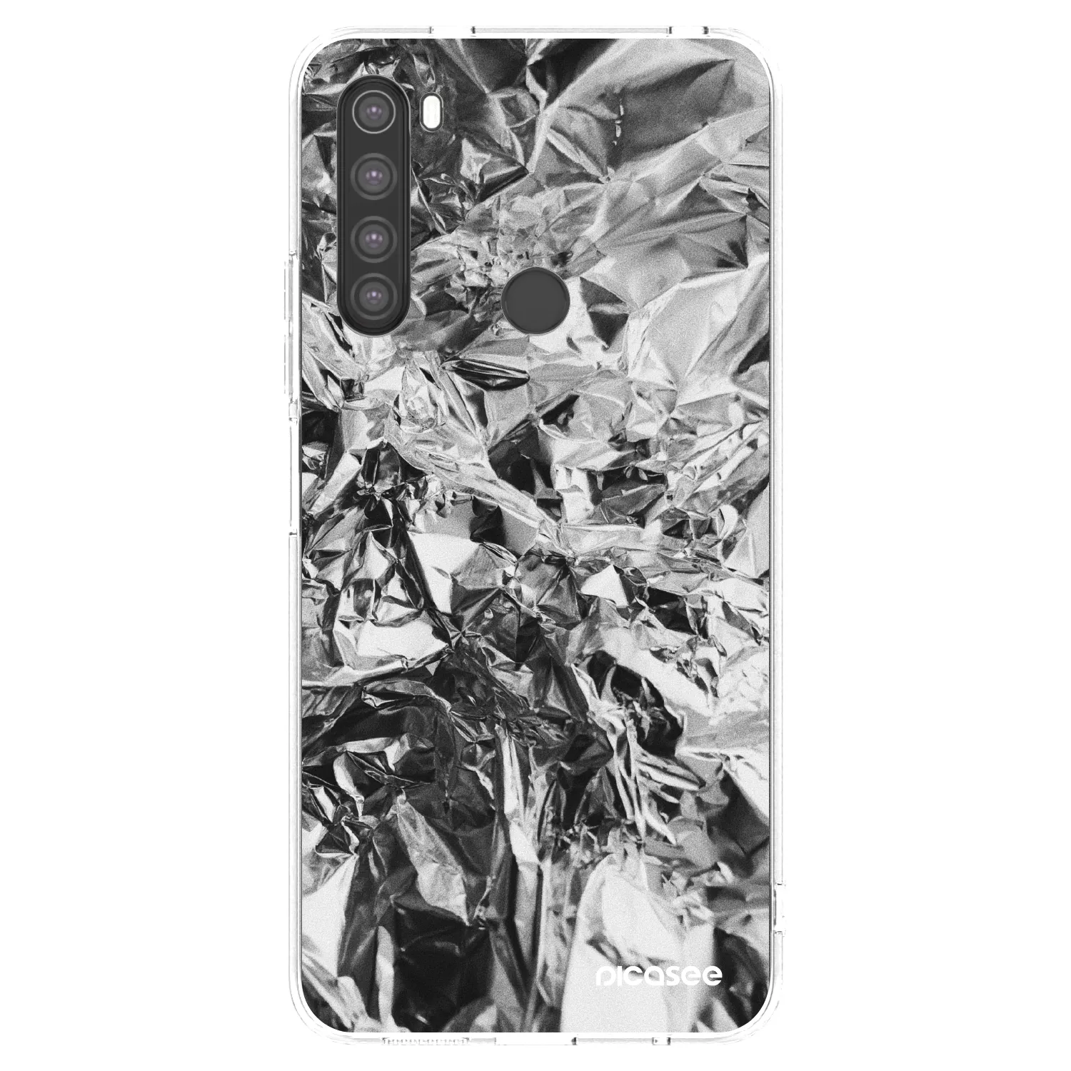 Picasee silikonski prozorni ovitek za Xiaomi Redmi Note 8 - Chrome