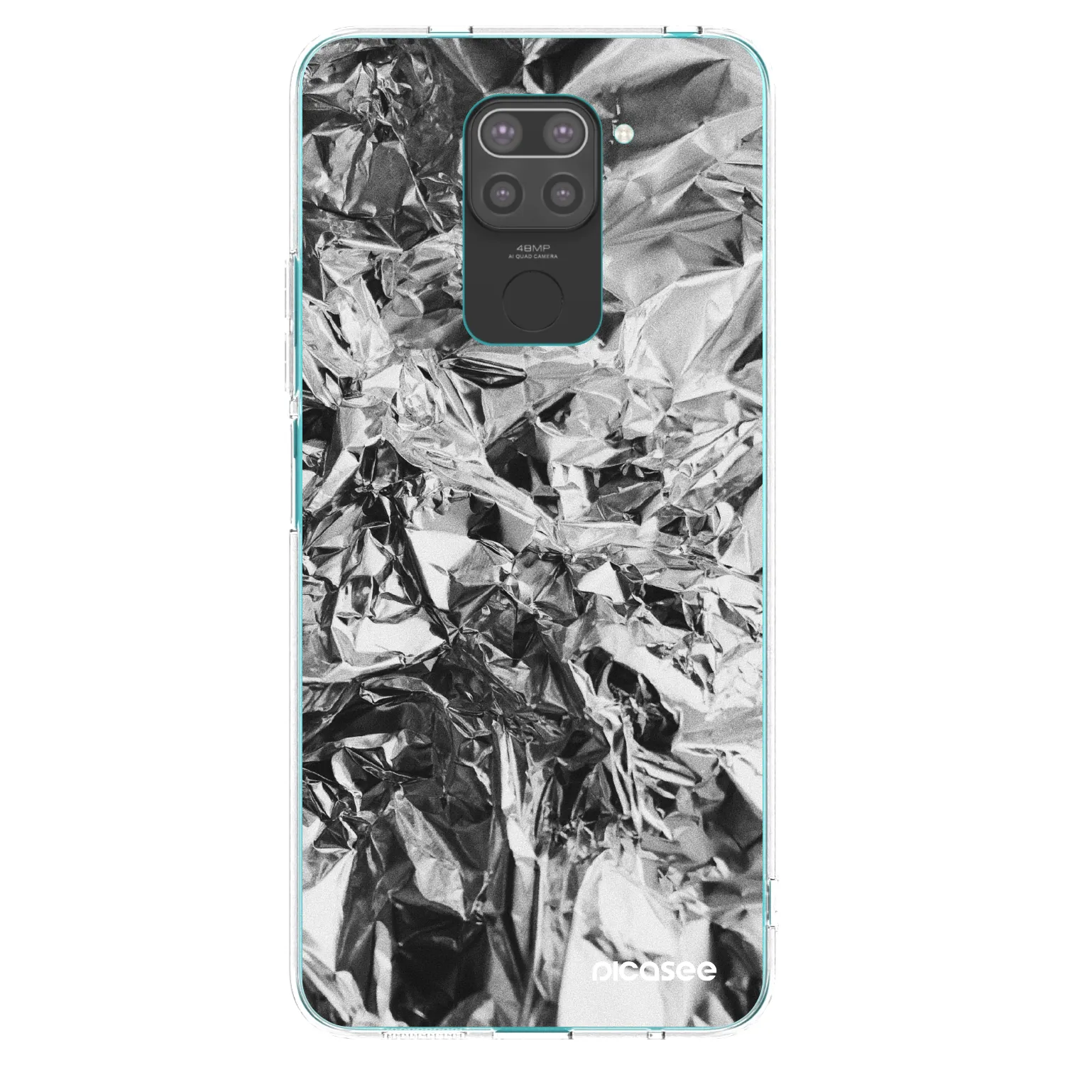 Picasee silikonski črni ovitek za Xiaomi Redmi Note 9 - Chrome