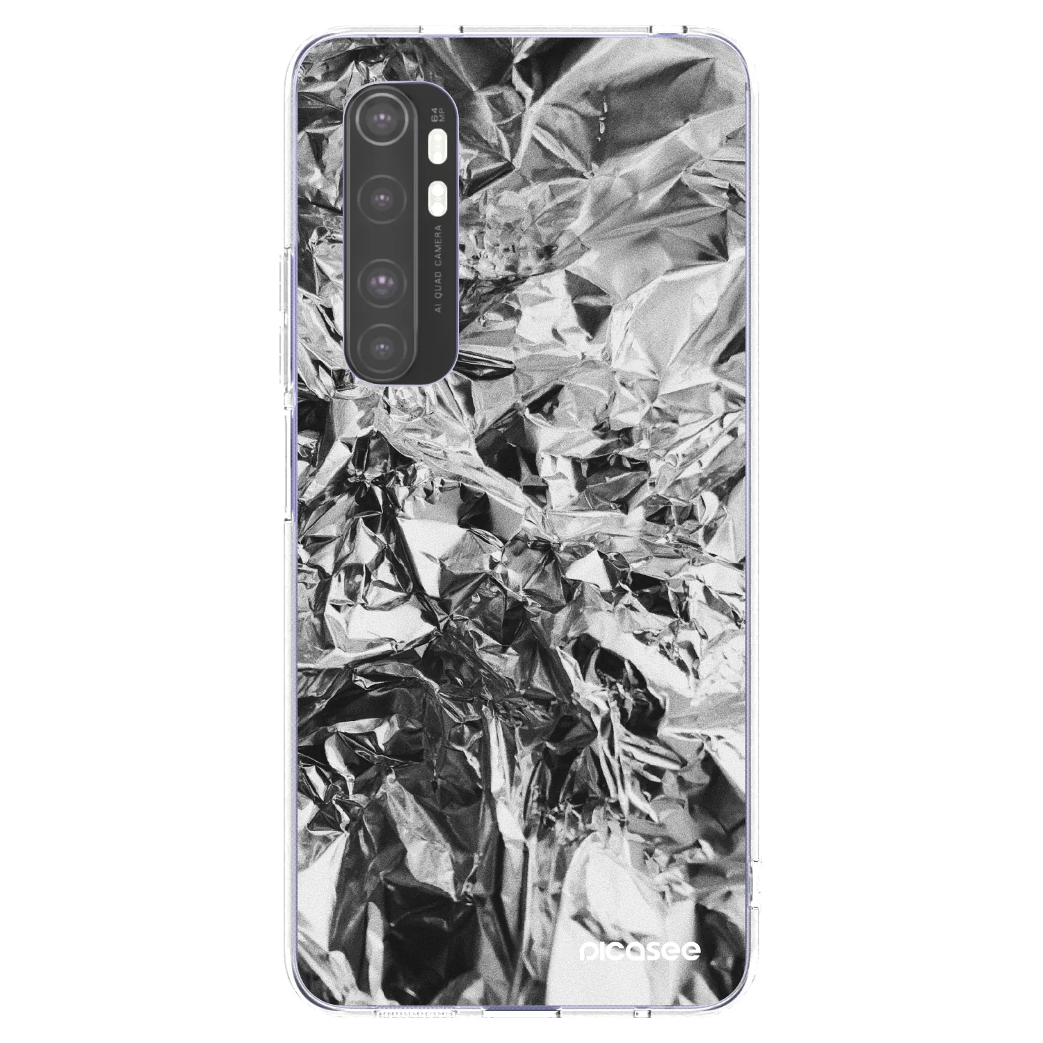 Picasee silikonski prozorni ovitek za Xiaomi Mi Note 10 Lite - Chrome
