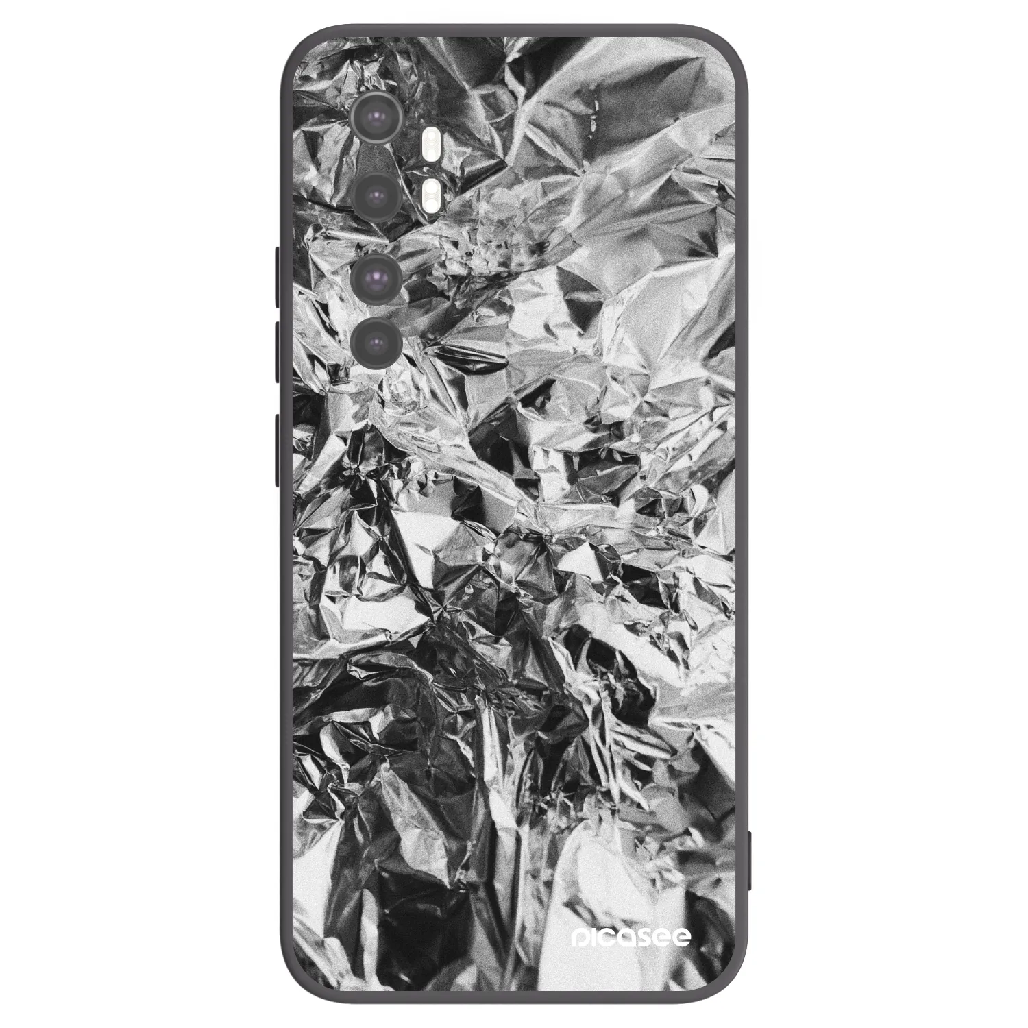 Picasee silikonski črni ovitek za Xiaomi Mi Note 10 Lite - Chrome