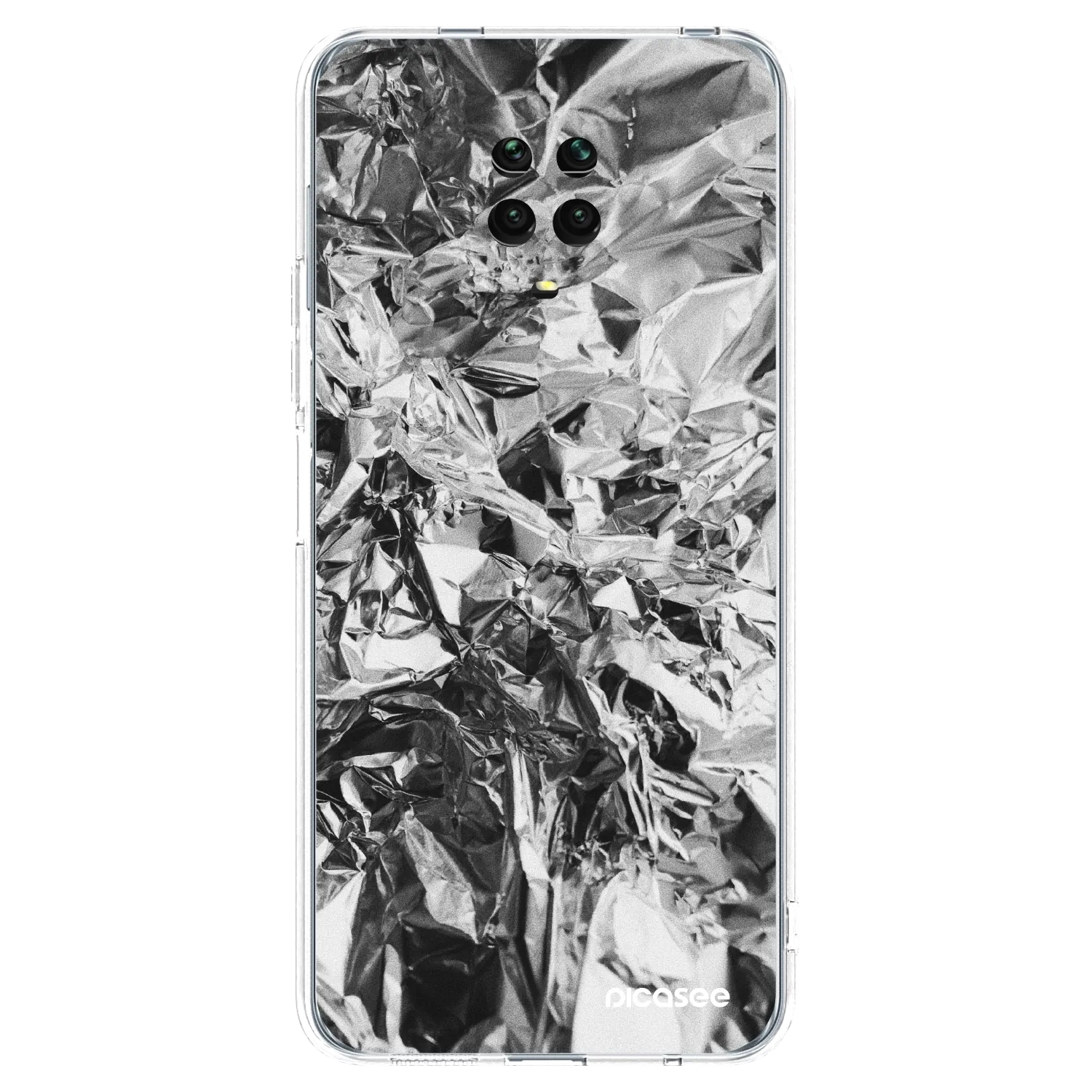 Picasee silikonski prozorni ovitek za Xiaomi Redmi Note 9S - Chrome