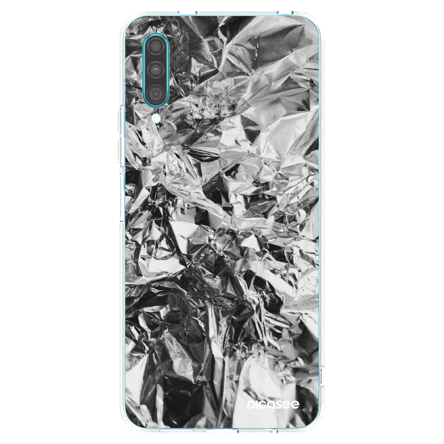 Picasee silikonski prozorni ovitek za Samsung Galaxy A30s A307F - Chrome