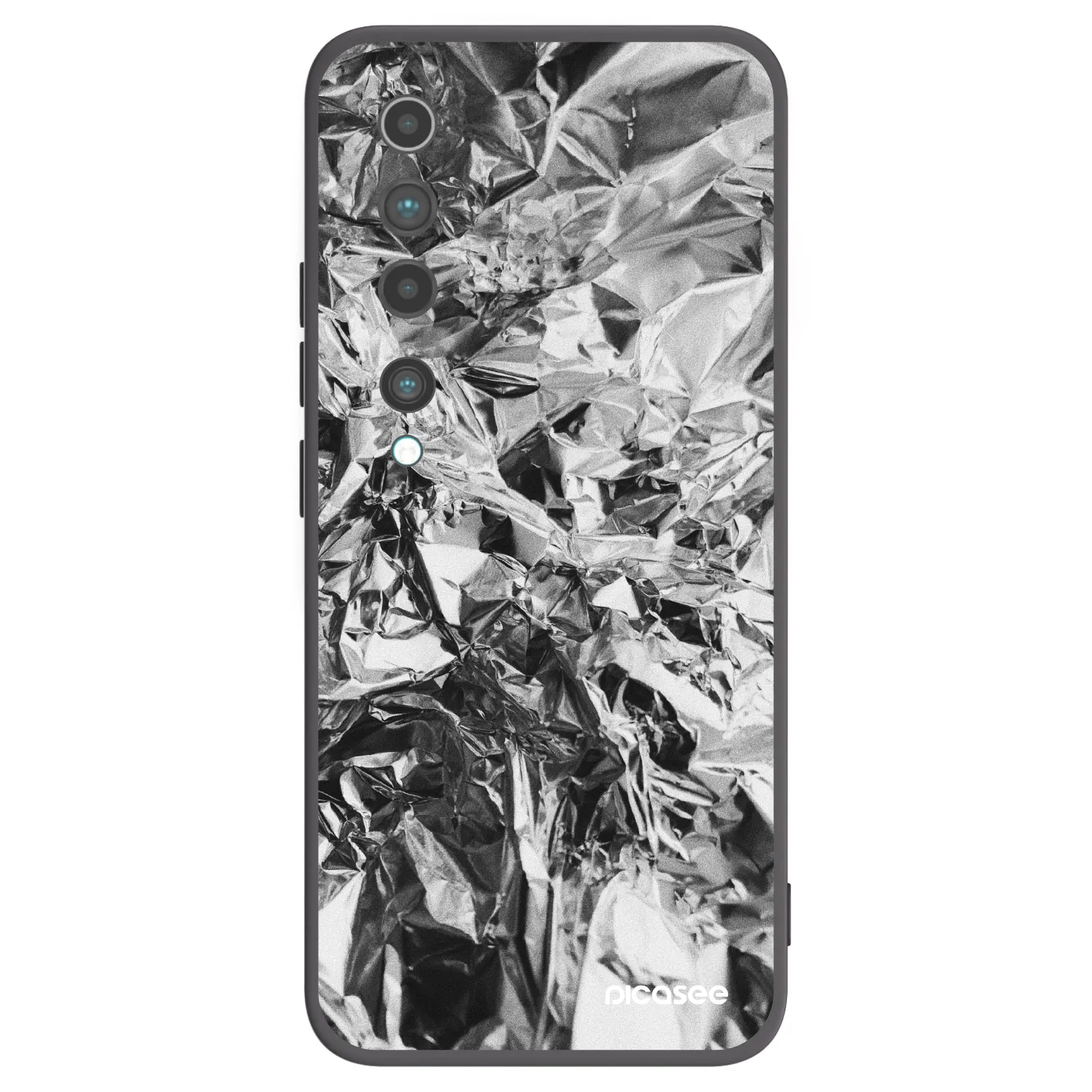 Picasee silikonski črni ovitek za Xiaomi Mi 10 - Chrome