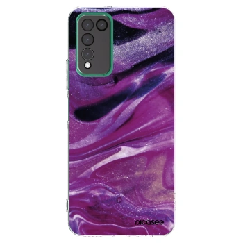 Picasee silikonski prozorni ovitek za Honor 10X Lite - Purple glitter