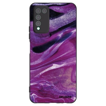 Picasee silikonski črni ovitek za Honor 10X Lite - Purple glitter