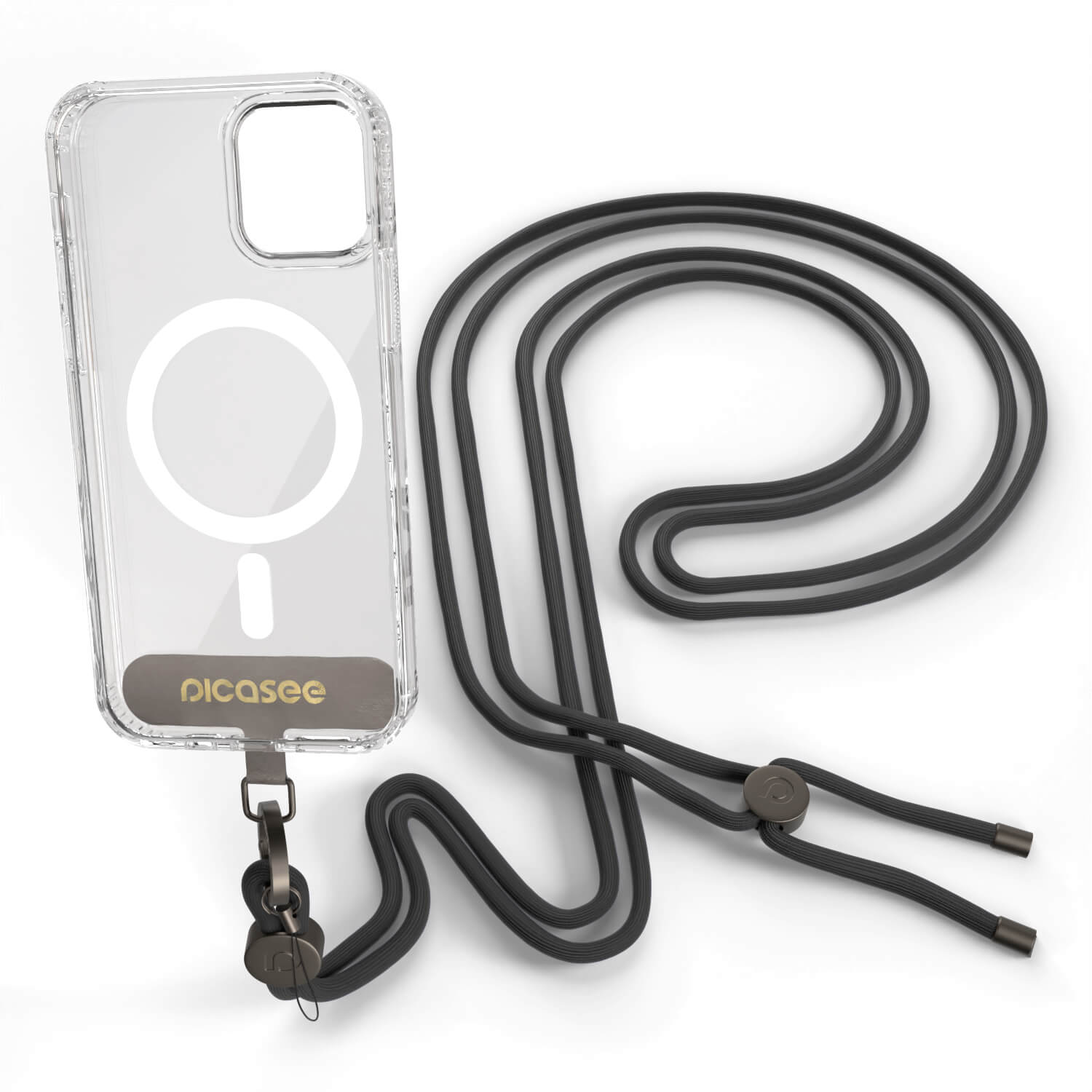 Picasee Cross-body phone strap - Črna