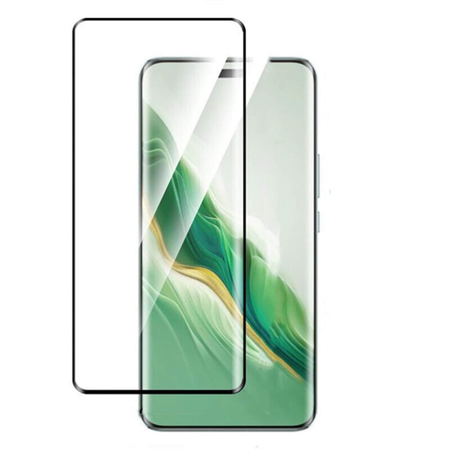 Picasee ukrivljeno zaščitno steklo 3D za Honor Magic7 Pro 5G – črno