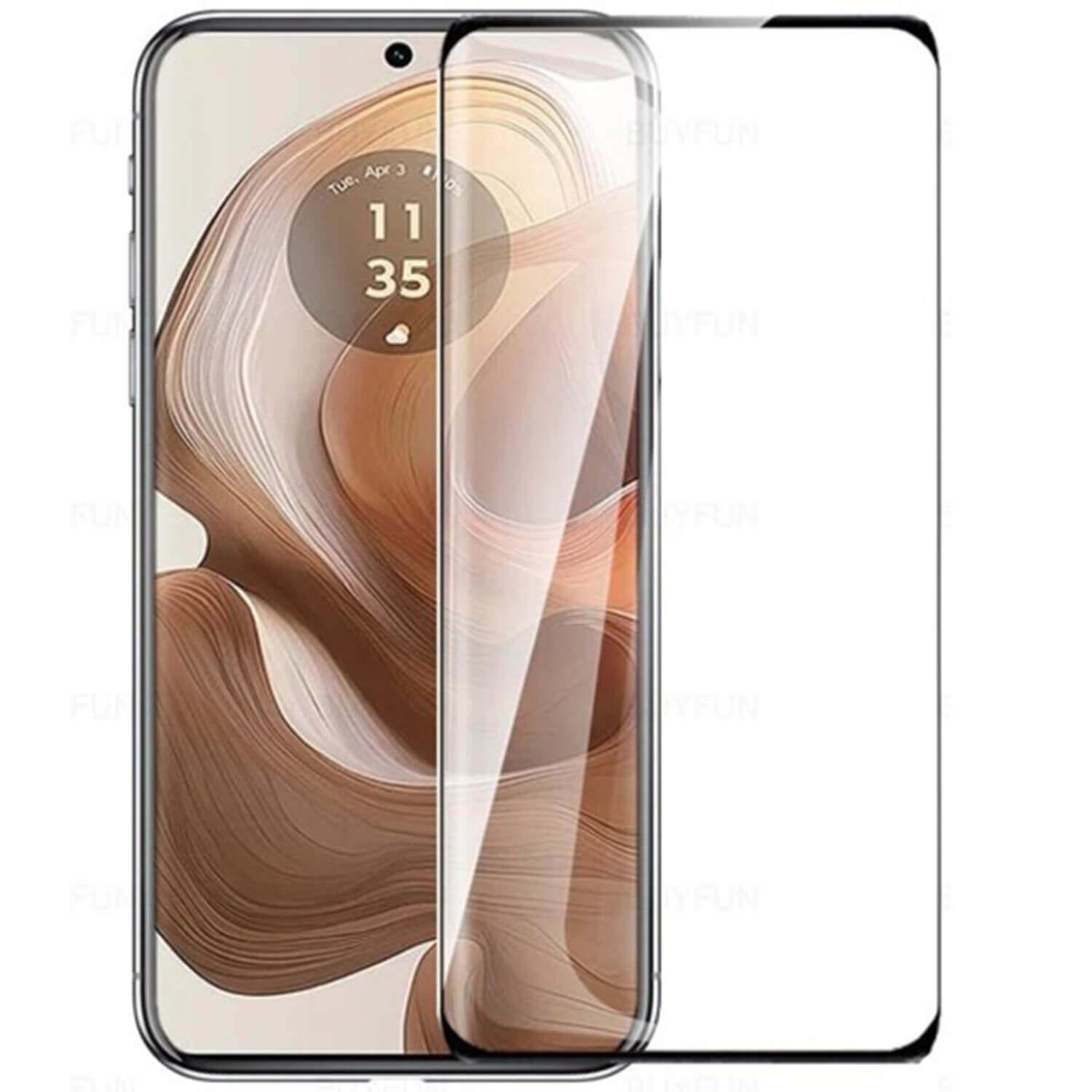 3x Picasee kaljeno steklo 3D z okvirjem za Motorola Edge 60 Fusion – črno – 2+1 brezplačno