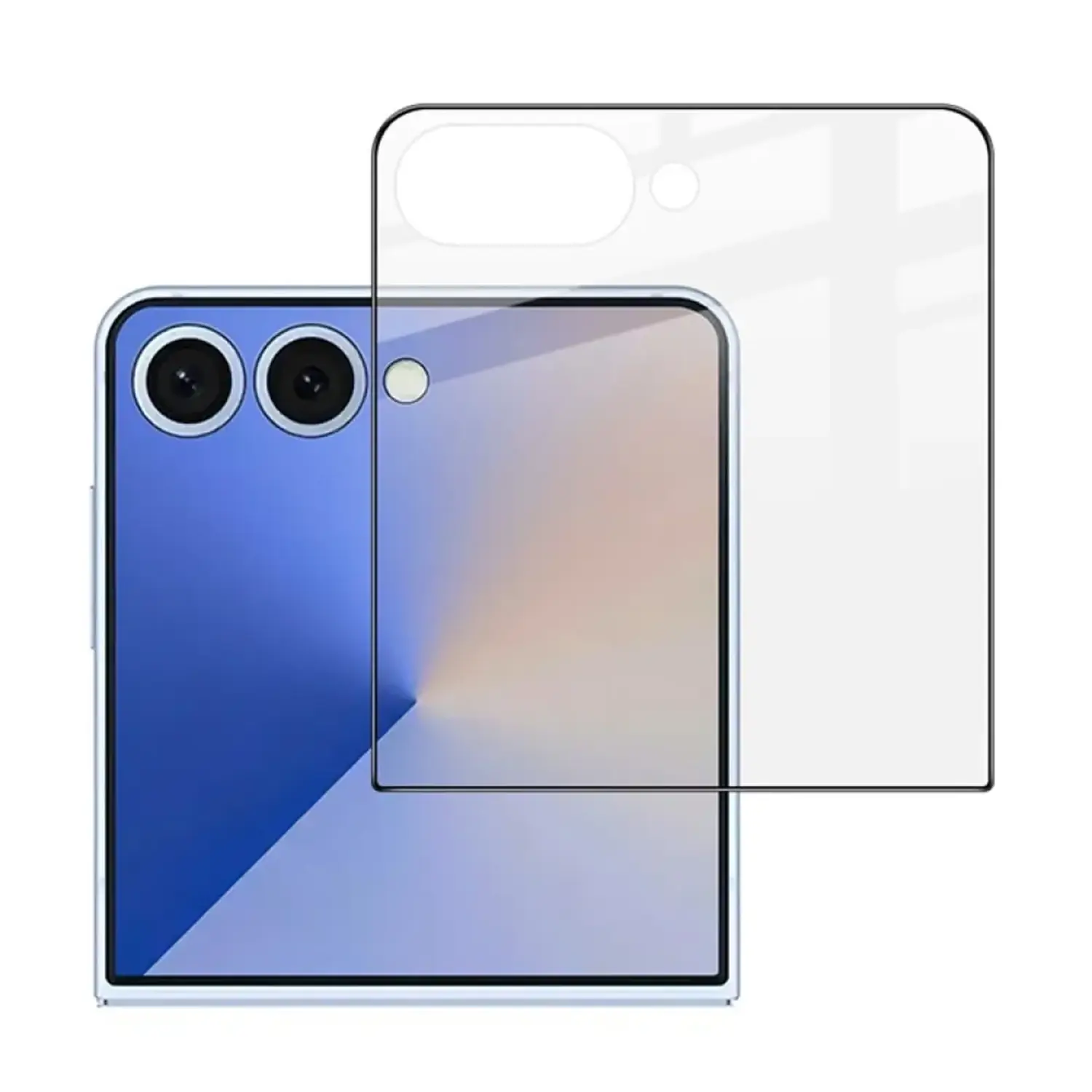 Picasee zaščitno kaljeno steklo 3D z okvirjem za Samsung Galaxy Z Flip7 FE 5G – črno