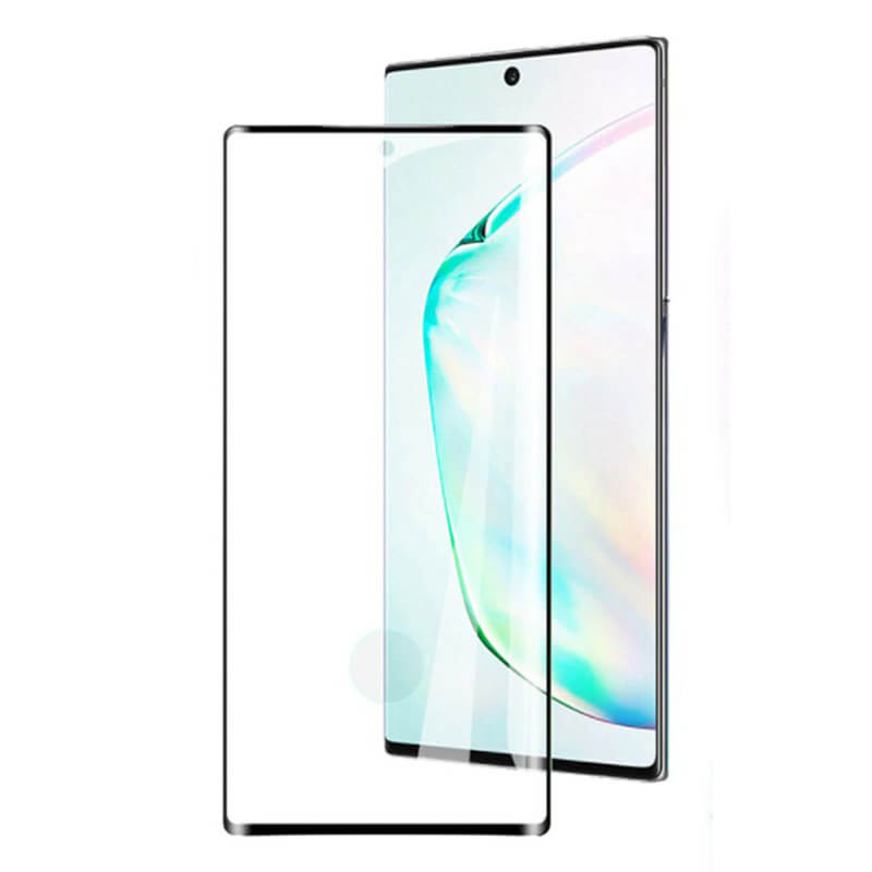 Picasee ukrivljeno zaščitno steklo 3D za Samsung Galaxy Note 10 N970F – črno