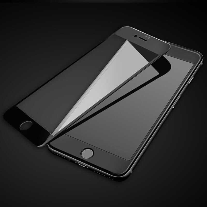 Picasee zaščitno kaljeno steklo 3D z okvirjem za Apple iPhone 7 Plus – črno