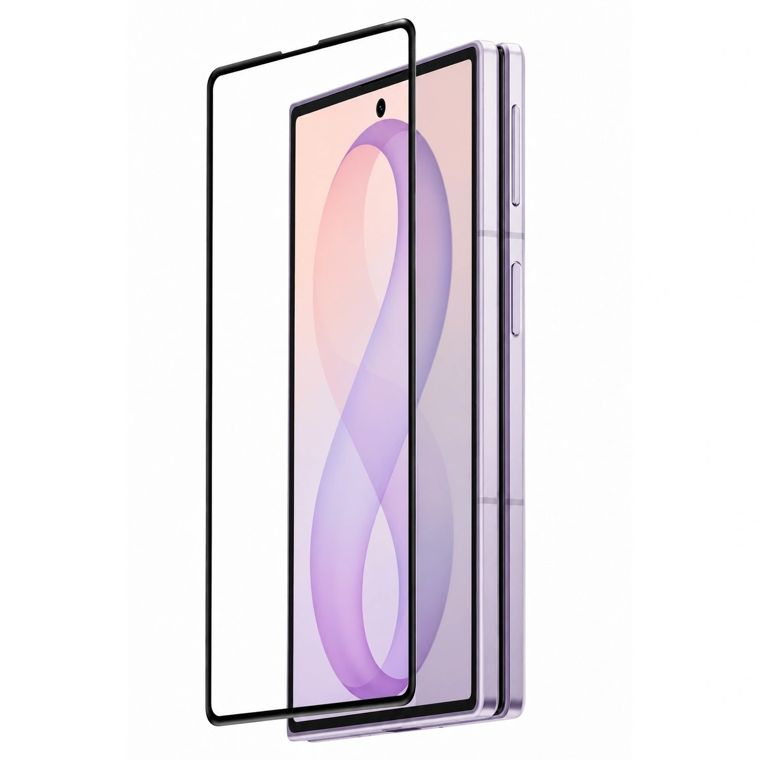 Picasee zaščitno kaljeno steklo 3D z okvirjem za Samsung Galaxy Z Fold8 5G – črno