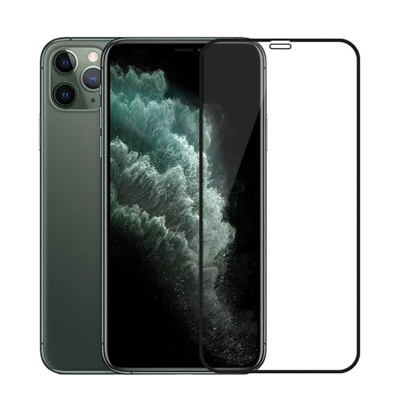 3x Picasee kaljeno steklo 3D z okvirjem za Apple iPhone 11 Pro Max – črno – 2+1 brezplačno