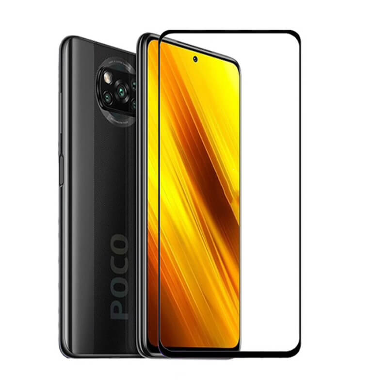 Picasee zaščitno kaljeno steklo 3D z okvirjem za Xiaomi Poco X3 – črno