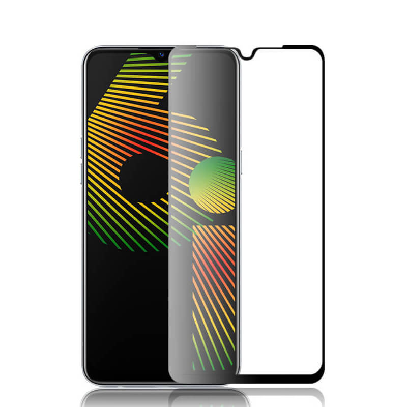 Picasee zaščitno kaljeno steklo 3D z okvirjem za Realme 6i – črno