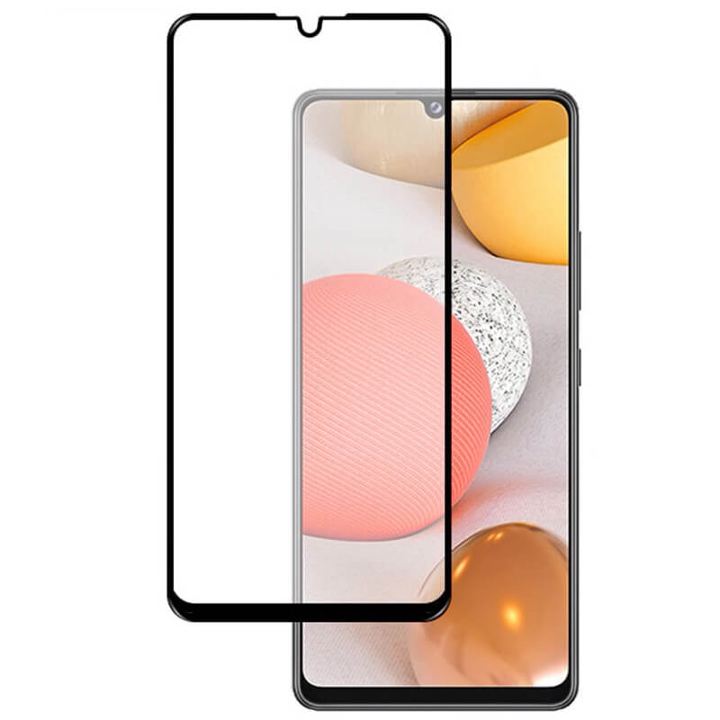 Picasee zaščitno kaljeno steklo 3D z okvirjem za Samsung Galaxy A42 A426B – črno