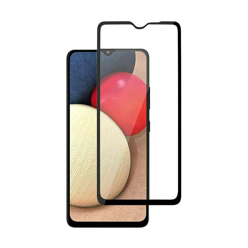 Picasee zaščitno kaljeno steklo 3D z okvirjem za Samsung Galaxy A02s A025G – črno