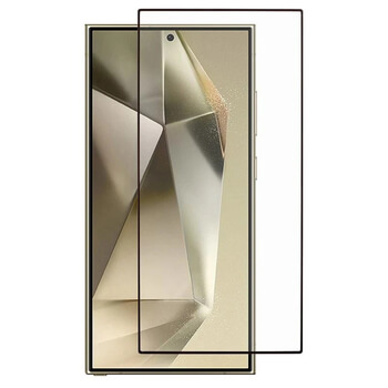 3x kaljeno steklo 3D z okvirjem za Samsung Galaxy S25 Ultra 5G – črno