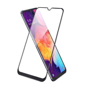 Kaljeno steklo 3D z okvirjem za Samsung Galaxy A20e A202F – črno