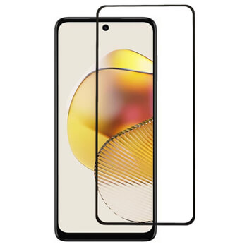 3x kaljeno steklo 3D z okvirjem za Motorola Moto G05 – črno