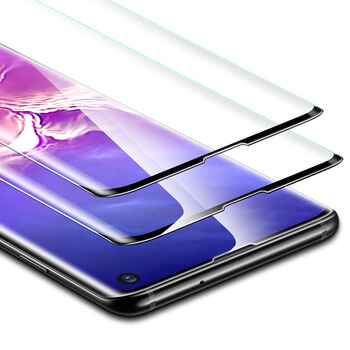 Picasee ukrivljeno zaščitno steklo 3D za Samsung Galaxy S10 G973 – črno
