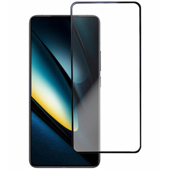3x kaljeno steklo 3D z okvirjem za Xiaomi Poco F6 – črno