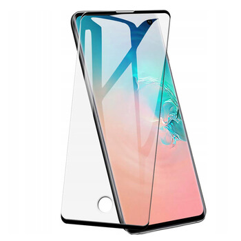 3x ukrivljeno zaščitno steklo 3D za Samsung Galaxy S10 Plus G975 – črno