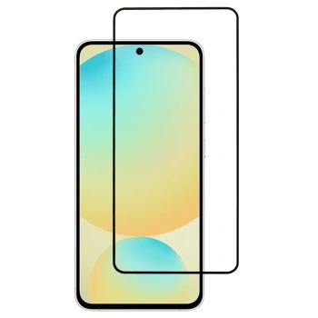 Kaljeno steklo 3D z okvirjem za Samsung Galaxy S25 FE 5G – črno