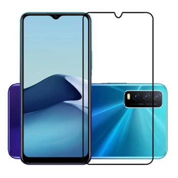 Kaljeno steklo 3D z okvirjem za Vivo Y29s 5G – črno
