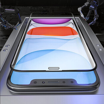 Picasee zaščitno kaljeno steklo 3D z okvirjem za Apple iPhone 11 Pro – črno