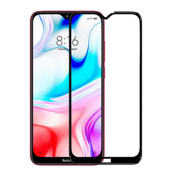 Picasee zaščitno kaljeno steklo 3D z okvirjem za Xiaomi Redmi 8 – črno