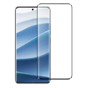 Kaljeno steklo 3D z okvirjem za Xiaomi Redmi Note 15 – črno