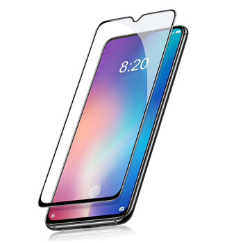 Kaljeno steklo 3D z okvirjem za Xiaomi Mi 9 Lite – črno