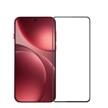 Kaljeno steklo 3D z okvirjem za OPPO Find X9 – črno