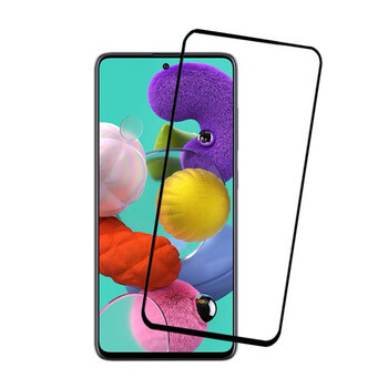3x Picasee kaljeno steklo 3D z okvirjem za Samsung Galaxy A51 A515F – črno – 2+1 brezplačno