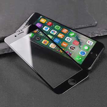 Kaljeno steklo 3D z okvirjem za Apple iPhone 8 Plus – črno